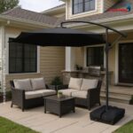 Ombrelone Lateral 3,00M Preto Com Base - IWCJ006PT - 5