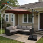 Ombrelone Lateral 3,00M TerraCota Com Base - IWCJ006TE - 5