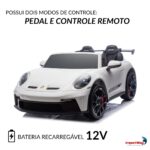 Mini Carro Elétrico 24V Licenciado Porsche 911 GT3 Branco - BW423BR - 5