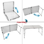 Mesa Camping Dobrável Vira Maleta 120X60CM Com Altura Regulável - IWCAM010 - 5