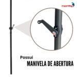 Ombrelone Base Central Articulado 2,70m Bege - IWOBCA270BGE - 6