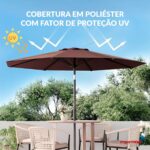 Ombrelone Base Central Articulado 2,70m TerraCota - IWOBCA270TE - 7