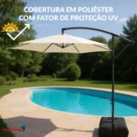 Ombrelone Lateral 3,00M Branco Com Base - IWCJ006BR - 7