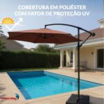 Ombrelone Lateral 3,00M TerraCota Com Base - IWCJ006TE - 7
