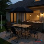 Conjunto 8 peças Mesa, Cadeiras e Guarda-Sol - IWCJ013 - 7