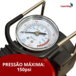 Mini Compressor De Ar Automotivo 150PSI 35L/MIN Vermelho - IWMCA004VM - 7