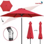 Ombrelone Base Central Articulado 2,70m Vermelho - IWOBCA270BO - 8