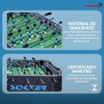 Mesa Pebolim Preta e Azul 118 X 61 X 79 CM - IWJ008AZ - 8