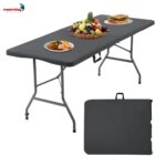 Mesa Camping Dobrável Vira Maleta 1,80.X 0,73M Preto - IWCAM008PT - 8