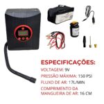 Mini Compressor De Ar Automotivo 150PSI Com Selante - IWMCA005 - 8