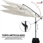 Ombrelone Lateral 3,00M Branco Com Base - IWCJ006BR - 9