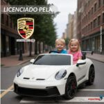 Mini Carro Elétrico 24V Licenciado Porsche 911 GT3 Branco - BW423BR - 9