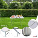 Mesa Camping Dobrável Vira Maleta 80 x 60 cm - IWCAM009 - 9