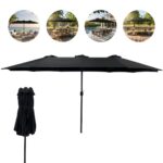Ombrelone Central Duplo 4,6M Preto - IWOBCD460PT - 1