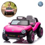 Mini Carro Elétrico 12V Licenciado Volkswagen E Buggy Rosa - BW432RS - 1