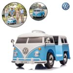 Mini Kombi Elétrica 6V Licenciado Volkswagen Buzz Azul - BW430AZ - 1