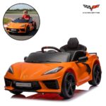 Mini Carro Elétrico 12V Licenciado Corvette C8 Laranja - BW431LR - 1