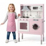 Cozinha Madeira Infantil Com Máquina De Lavar, Coifa, Forno, Microondas 58PCS - BW452 - 1