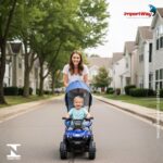 Mini Quadriciclo Elétrico 6V Com Empurrador E Cobertura Azul - BW393AZ - 10