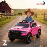 Mini Carro Elétrico 12V Licenciado Dodge Ram 1500 RHO Rosa - BW426RS - 10