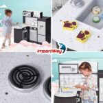 Cozinha Madeira Infantil Moderna Com Geladeira E Microondas 57PCS - BW455 - 10