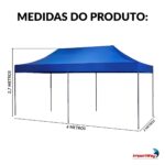 Gazebo Articulado 3x6m Azul - IWCJ017AZ - 2