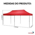 Gazebo Articulado 3x6m Vermelho - IWCJ017VM - 2