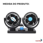 Mini Ventilador Duplo Automotivo 12V - IWMCA015 - 2