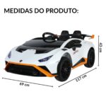 Mini Carro Licenciado 12V Lamborghini Huracan Sto Branco - BW403BR - 2