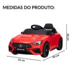 Mini Carro Elétrico 12V Licenciado Mercedes Benz Cle53 Vermelho  - BW435VM - 2