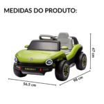 Mini Carro Elétrico 12V Licenciado Volkswagen E Buggy Verde - BW432VD - 2