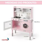 Cozinha Madeira Infantil Com Máquina De Lavar, Coifa, Forno, Microondas 58PCS - BW452 - 2