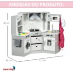 Cozinha Madeira Infantil Completa Com Geladeira E Máquina de Lavar 77PCS - BW456 - 2