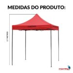 Gazebo Articulado 2x2m Vermelho - IWCJ014VM - 2