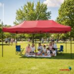 Gazebo Articulado 3x6m Vermelho - IWCJ017VM - 3