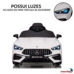 Mini Carro Elétrico 12V Licenciado Mercedes Benz Cle53 Branco - BW435BR - 3