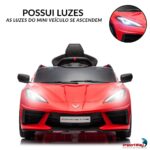 Mini Carro Elétrico 12V Licenciado Corvette C8 Vermelho - BW431VM - 3