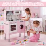 Cozinha Madeira Infantil Com Máquina De Lavar, Coifa, Forno, Microondas 58PCS - BW452 - 3