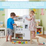 Cozinha Madeira Infantil C/ Geladeira E Máquina De Gelo, Microondas, Fogão Por Indução E Interfone 59PCS - BW454 - 3