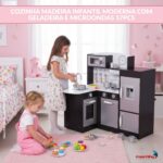 Cozinha Madeira Infantil Moderna Com Geladeira E Microondas 57PCS - BW455 - 3