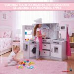Cozinha Madeira Infantil Completa Com Geladeira E Máquina de Lavar 77PCS - BW456 - 3