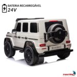 Mini Carro Elétrico Gigante 24V Licenciado Mercedes Benz G63 Branco - BW434BR - 4