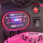 Mini Quadriciclo Elétrico 6V Com Empurrador E Cobertura Rosa - BW393RS - 4