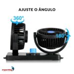 Mini Ventilador Duplo Automotivo 12V - IWMCA015 - 4