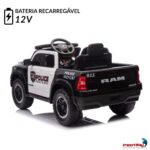 Mini Carro Elétrico 12V Licenciado Dodge Ram 1500 RHO Policial - BW426POL - 4