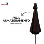 Ombrelone Central Led Varetas 2,70m TerraCota - IWOBCL270TE - 4