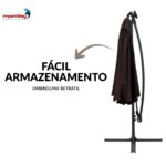 Ombrelone Lateral Com Led 3,00m TerraCota - IWOBLL300TE - 4