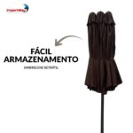 Ombrelone Central Duplo 4,6M TerraCota - IWOBCD460TE - 4
