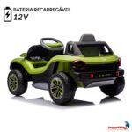 Mini Carro Elétrico 12V Licenciado Volkswagen E Buggy Verde - BW432VD - 4