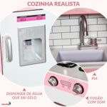 Cozinha Madeira Infantil Com Lava Louça, Microondas E Geladeira 79PCS - BW453 - 4